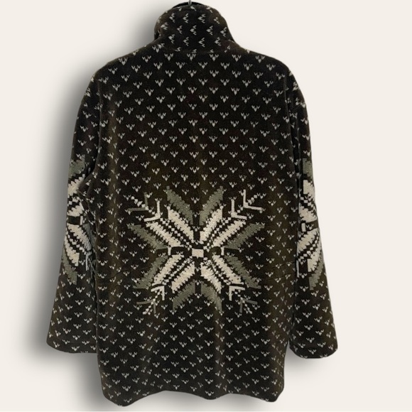 MUSKOKA Lakes Plush Zip Front Jacket Size Medium Green - Picture 11 of 16